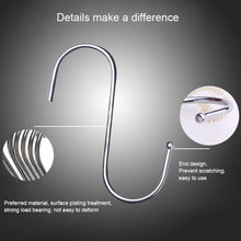 Load image into Gallery viewer, 10pcs Multifunctional Stainless Steel Hooks Metal S-Shaped Hook, Large, Medium, Small