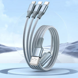 ROMOSS CB25 3 In 1 3.5A  8 Pin + Micro USB + Type C/USB-C Cable, 1m