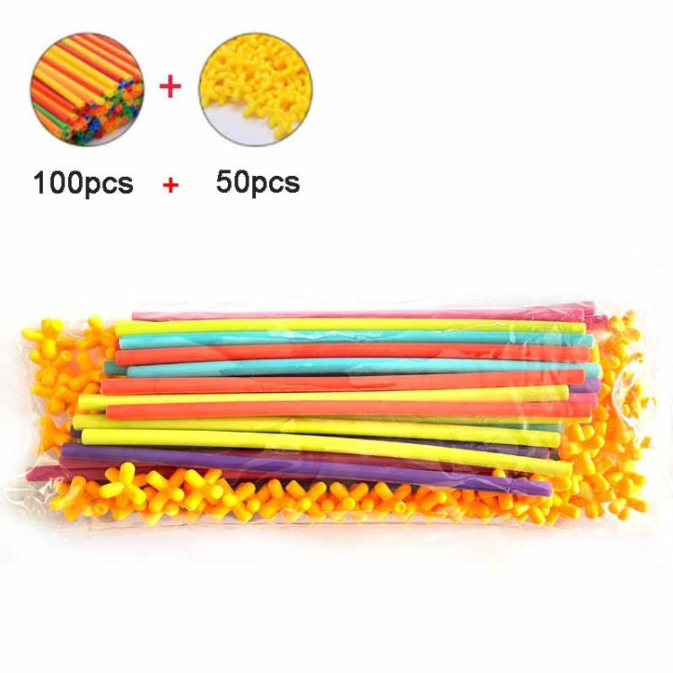 DIY Plastic 4D Straw Building Blocks Joint Funny Development Toys