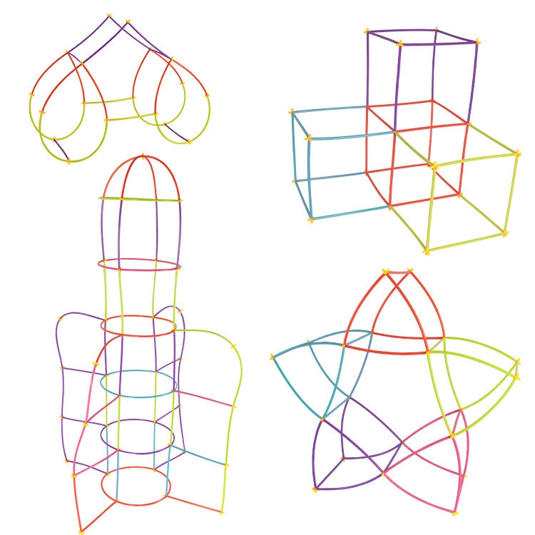 DIY Plastic 4D Straw Building Blocks Joint Funny Development Toys