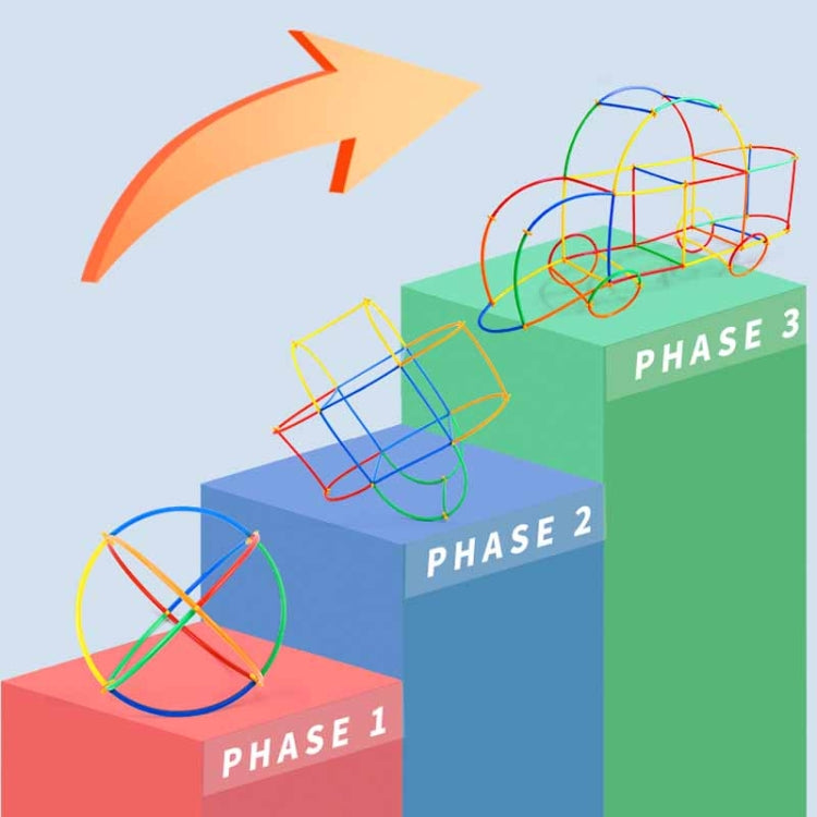 DIY Plastic 4D Straw Building Blocks Joint Funny Development Toys