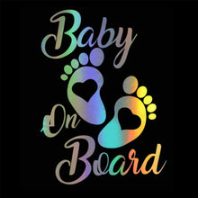 Load image into Gallery viewer, 10pcs Baby On Board Warning Car Sticker Reflective Scratch Body Sticker