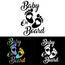 Load image into Gallery viewer, 10pcs Baby On Board Warning Car Sticker Reflective Scratch Body Sticker