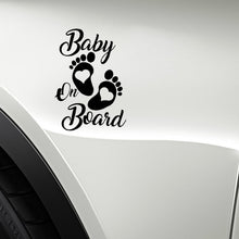 Load image into Gallery viewer, 10pcs Baby On Board Warning Car Sticker Reflective Scratch Body Sticker