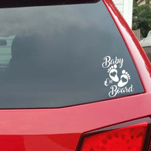 Load image into Gallery viewer, 10pcs Baby On Board Warning Car Sticker Reflective Scratch Body Sticker