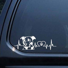 Load image into Gallery viewer, 10pcs Pitbull Love Car Sticker Car Rear Modification Plate Label