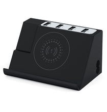 Load image into Gallery viewer, PD 20W +QC 3.0 Wireless Charging+6 Ports Multi-function Charger, Black