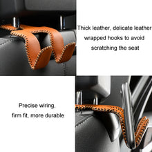 Load image into Gallery viewer, Car Double Hook Stainless Steel Rear Headrest Mobile Phone Holder