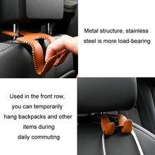 Load image into Gallery viewer, Car Double Hook Stainless Steel Rear Headrest Mobile Phone Holder