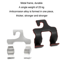 Load image into Gallery viewer, Car Double Hook Stainless Steel Rear Headrest Mobile Phone Holder