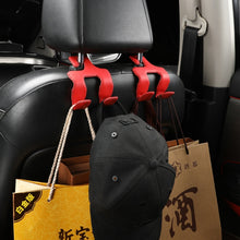 Load image into Gallery viewer, Car Double Hook Stainless Steel Rear Headrest Mobile Phone Holder