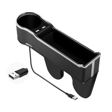 Load image into Gallery viewer, Car Seat Gap Storage Box Multifunctional Mobile Phone USB Charger, Standard Black, Standard Red, Standard Beige, Standard Brown, QC3.0 Black, QC3.0 Red, QC3.0 Beige, QC3.0 Brown
