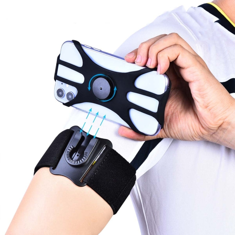 3 In 1 Disassembered Rotating Arm Belt Bag Sports Phone Bag Bracket For 4.5-7 inch Phones