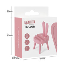 Load image into Gallery viewer, Cartoon Chair Shape Desktop Mobile Phone Holder Cute Mini Universal Phone Rack, Rabbit(Green)