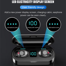 Load image into Gallery viewer, LED Digital Display Wireless In-Ear Noise Reduction Long Life Bluetooth Headset, F9-2