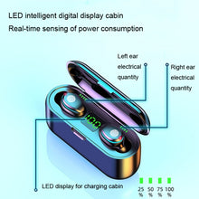 Load image into Gallery viewer, LED Digital Display Wireless In-Ear Noise Reduction Long Life Bluetooth Headset, F9-2
