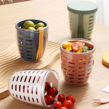 Load image into Gallery viewer, 600ml Fruit and Veggie Snack Cup with Lid and Fork Airtight Leak-proof Salad Box