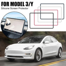 Load image into Gallery viewer, For Tesla Model3/Y Screen Bumper Protective Cover Silicone Frame, For Tesla Model3/Y Black, For Tesla Model3/Y Pink, For Tesla Model3/Y White, For Tesla Model3/Y Gray