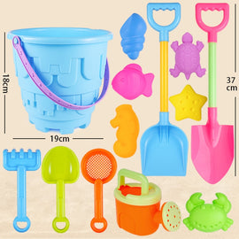 13pcs/Set Children Beach Toys Set Large Sand Shovel Bucket Sand Digging Tools Hourglass