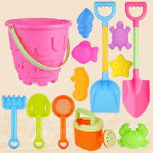 Load image into Gallery viewer, 13pcs/Set Children Beach Toys Set Large Sand Shovel Bucket Sand Digging Tools Hourglass