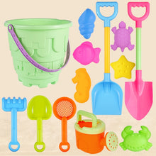 Load image into Gallery viewer, 13pcs/Set Children Beach Toys Set Large Sand Shovel Bucket Sand Digging Tools Hourglass