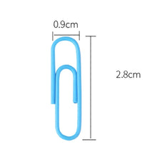 Load image into Gallery viewer, Deli 0024 100 pcs/box 2.8cm File Classification and Storage Color Paper Clips, 100pcs Paper Clips
