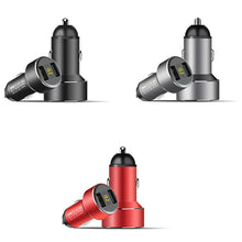 Load image into Gallery viewer, Mini Multifunctional Dual USB Digital Display Car Charger, Black, Grey, Red