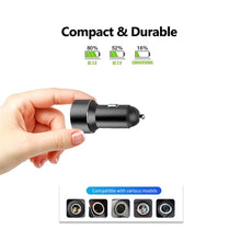 Load image into Gallery viewer, Mini Multifunctional Dual USB Digital Display Car Charger, Black, Grey, Red