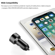 Load image into Gallery viewer, Mini Multifunctional Dual USB Digital Display Car Charger, Black, Grey, Red