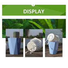 Load image into Gallery viewer, Diamond-shaped Automatic Water-absorbing Lazy Flower Pot Green Plant Plastic Pot, 12cm x 14cm
