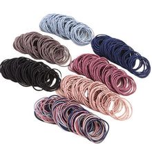 Load image into Gallery viewer, 100pcs/pack Stretchy Hair Accessories Nylon Hair Ring Hair Rope Rubber Band Headband