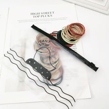 Load image into Gallery viewer, 100pcs/pack Stretchy Hair Accessories Nylon Hair Ring Hair Rope Rubber Band Headband