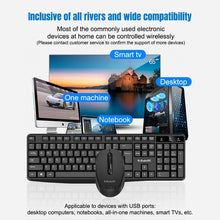 Load image into Gallery viewer, K-Snake WK800 Wireless 2.4G Keyboard Mouse Set Tabletop Computer Notebook Business Office House Use, White, Black