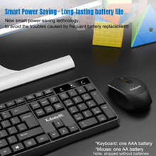 Load image into Gallery viewer, K-Snake WK800 Wireless 2.4G Keyboard Mouse Set Tabletop Computer Notebook Business Office House Use, White, Black