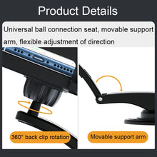 Load image into Gallery viewer, Car Suction Cup Dashboard Mobile Phone Holder with Sun Visor Folding Rotating Car Mount, Joint Model, Hose Model