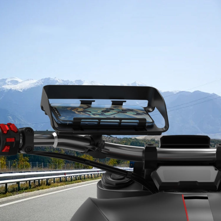 Rotatable Bicycle and Motorcycle Anti-shake Fixed Mobile Phone Holder with Sun Visor, Classic Model, Universal Model