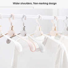 Load image into Gallery viewer, Plastic Travel Folding Hanger Portable Clothes Wide Shoulder Traceless Drying Rack