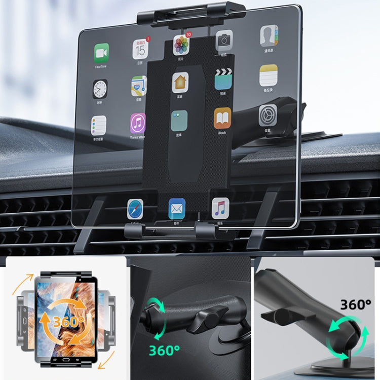Widened Double-stretch Rotating Suction Cup General Car Bracket, Metal Clamp Arm