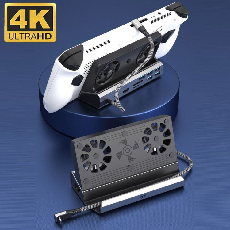 For ASUS ROG Ally 100W PD Charging Game Console Stand Multifunctional USB 3.0 Docking Station, 6 -in -1, 9 -in -1, 10 -in- 1