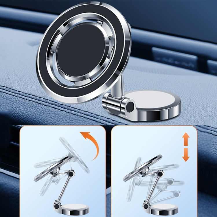 Dashboard Magnetic Navigation Foldable Universal Car Phone Holder, Y82 Black, Y82 Silver
