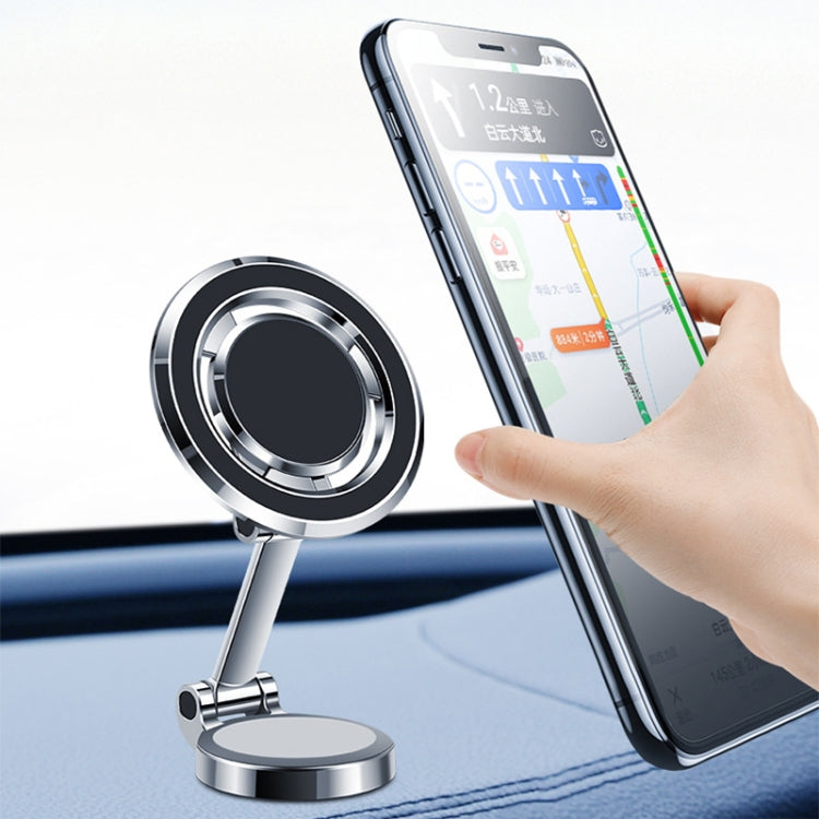 Dashboard Magnetic Navigation Foldable Universal Car Phone Holder, Y82 Black, Y82 Silver