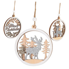Load image into Gallery viewer, Christmas Party Decoration Wooden Pendants