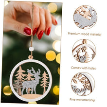 Load image into Gallery viewer, Christmas Party Decoration Wooden Pendants