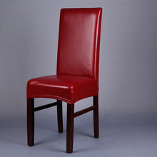 Load image into Gallery viewer, Household Elastic Siamese Chair Cover Waterproof PU Leather Hotel Seat Stool Sleeves