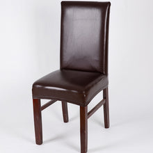 Load image into Gallery viewer, Household Elastic Siamese Chair Cover Waterproof PU Leather Hotel Seat Stool Sleeves