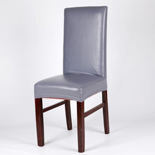 Load image into Gallery viewer, Household Elastic Siamese Chair Cover Waterproof PU Leather Hotel Seat Stool Sleeves