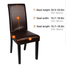 Load image into Gallery viewer, Household Elastic Siamese Chair Cover Waterproof PU Leather Hotel Seat Stool Sleeves