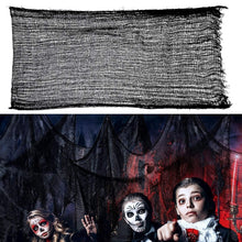 Load image into Gallery viewer, 76 x 183cm Halloween Gauze Roving Polyester Cotton Haunted House DIY Decorative Gauze, Black Gauze, White Gauze, Beige Blood Stains Beige Blood Stains