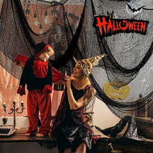 Load image into Gallery viewer, 76 x 183cm Halloween Gauze Roving Polyester Cotton Haunted House DIY Decorative Gauze, Black Gauze, White Gauze, Beige Blood Stains Beige Blood Stains