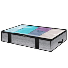Load image into Gallery viewer, Non-Woven Fabric Foldable Underbed Storage Bag for Clothes Blankets 100x50x18cm, 100x50x18cm(Printing Gray)